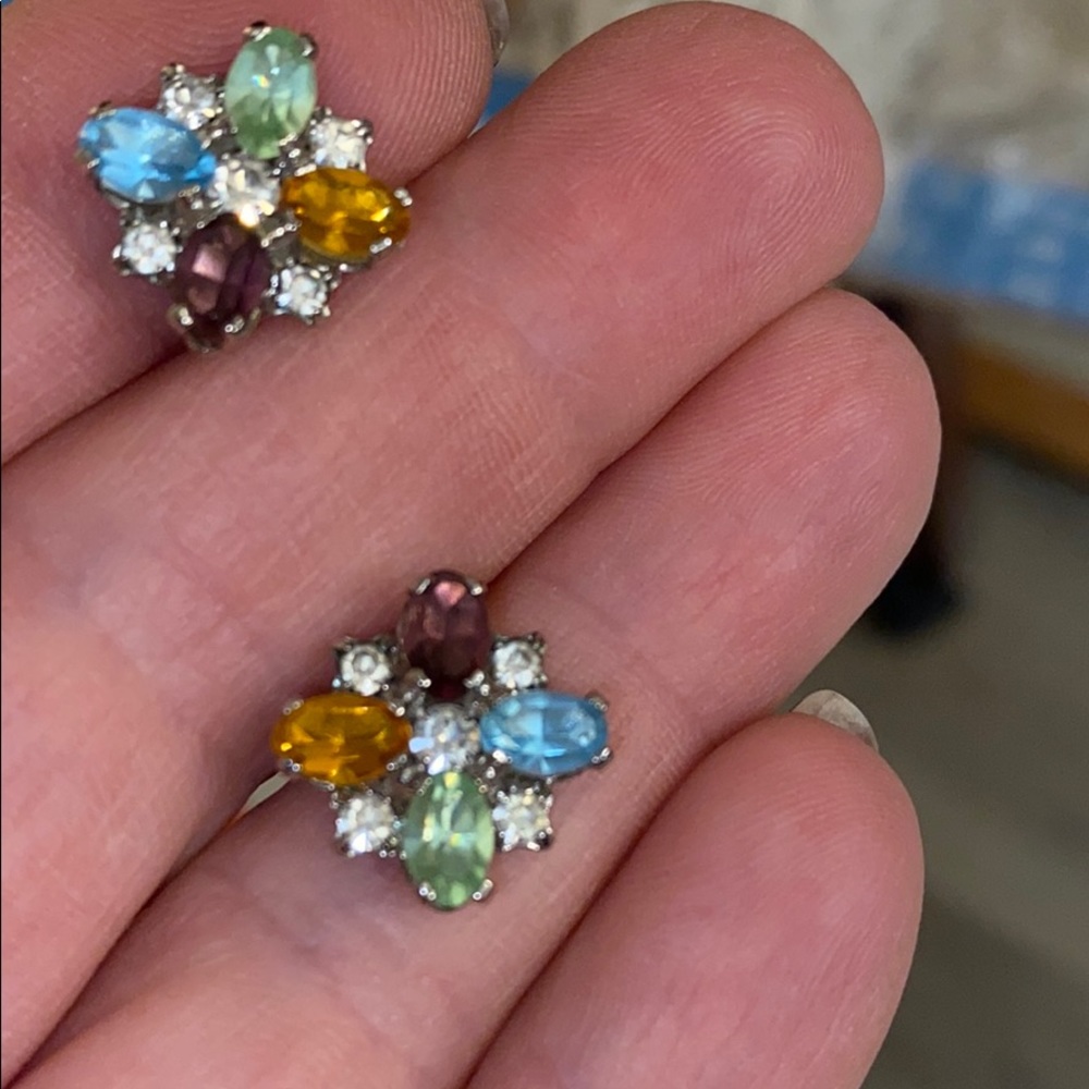 Real gemstone earrings
